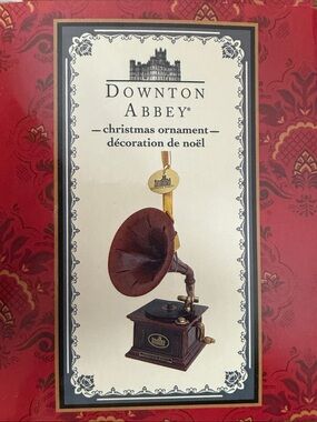 Kurt Adler Downton Abbey Gramophone Ornament - Red, Gold, Brown